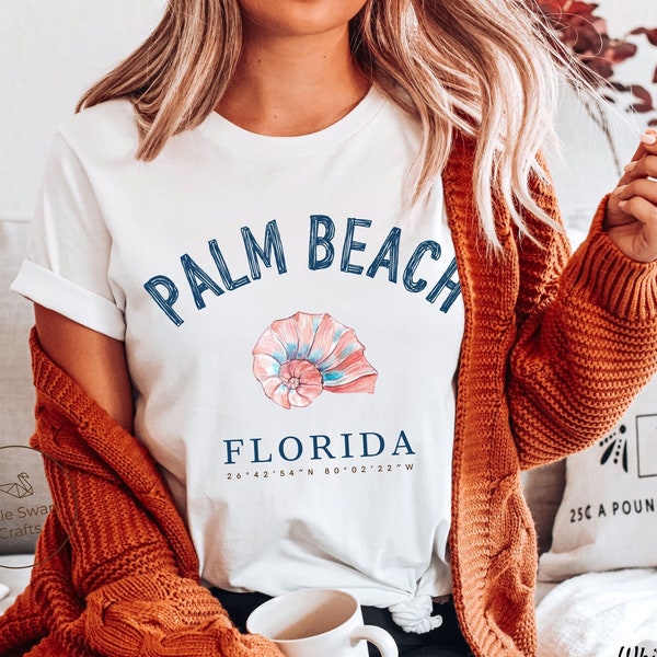 Palm Beach Florida Shirt, Seashell T-shirt