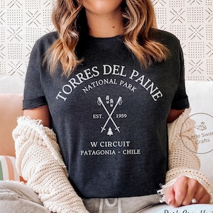 Camiseta Torres del Paine, camiseta W Circuit Trek, camiseta de senderismo Chile Patagonia, unisex