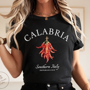 Calabria Shirt, Italian Chili Peppers T-shirt, Unisex