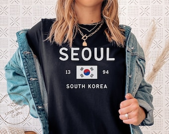 Seoul Shirt, South Korea Flag T-shirt, Unisex