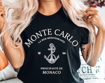 Monte Carlo Shirt, Monaco Sailing Tee, French Riviera T-shirt, Unisex