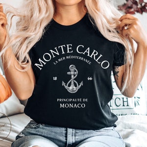 モンテカルロシャツ、モナコセーリングTシャツ、フレンチリビエラTシャツ、ユニセックス