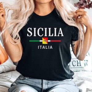 Sicily Shirt, Italy Sicilia, Italian Flag T-shirt, Unisex