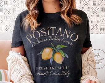 Positano Italien Shirt, Amalfiküste Italienische Zitronen T-Shirt