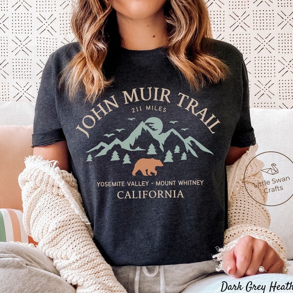 John Muir Trail Shirt, JMT Mountains Bear T-shirt, Unisex