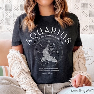 Aquarius Shirt, Astrology Birthday Gift, Zodiac Sign T-shirt, Unisex