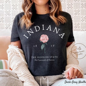 Chemise Indiana, T-shirt Hoosier State Peony