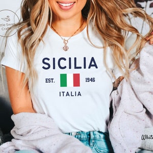 Sicily Shirt, Italy Sicilia Clothes, Italian Flag Tee, Soft and Comfortable T-shirt, Unisex