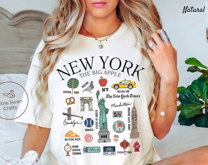 New York Shirt, NYC Landmarks T-shirt, Unisex