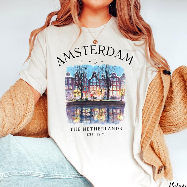 Amsterdam Shirt, Netherlands Bicycle Tee, Dutch T-shirt, Soft and Comfortable tee, Unisex