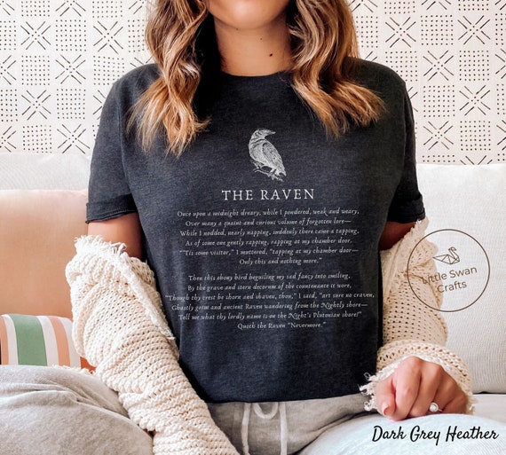 Women's T-Shirts [Out of Print] Edgar Allan Poe / The Raven Relaxed Fit Tee [Penguin Horror] (Vintage Black) (Womens) The Raven - Penguin Horror women's t-shirt — Out of Print