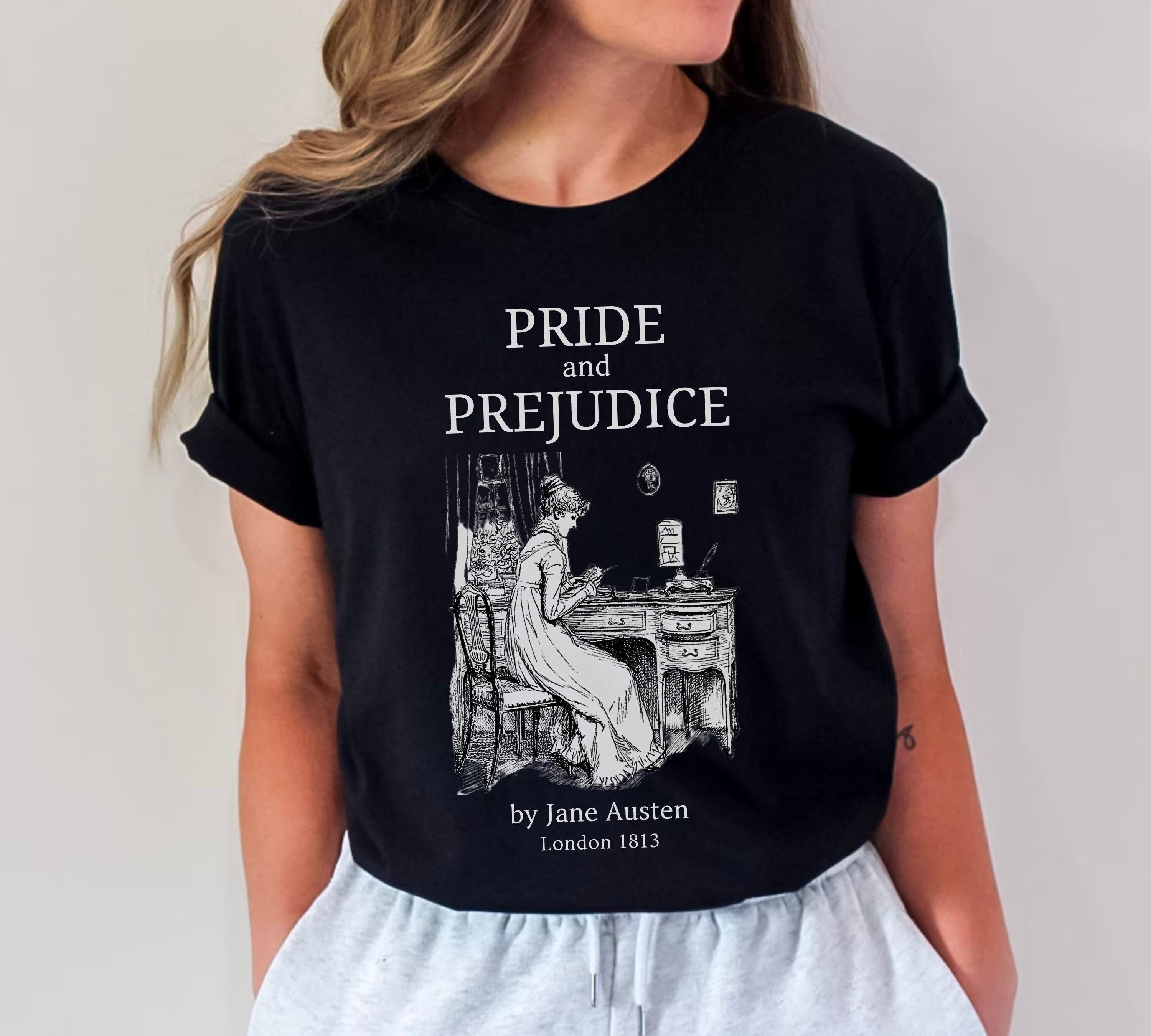 Long Sleeve [Out of Print] Jane Austen / Pride and Prejudice Fleece (Black Heather) (Womens) Pride and Prejudice Sweatshirt Jane Austen Sweater, Feminist