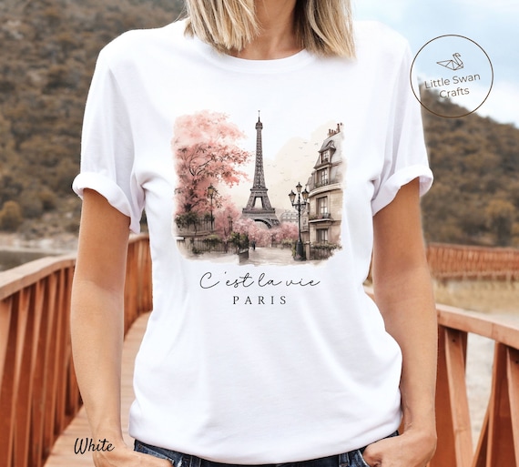 Paris Shirt, C'est la vie French Words Eiffel Tower T-shirt - Unisex