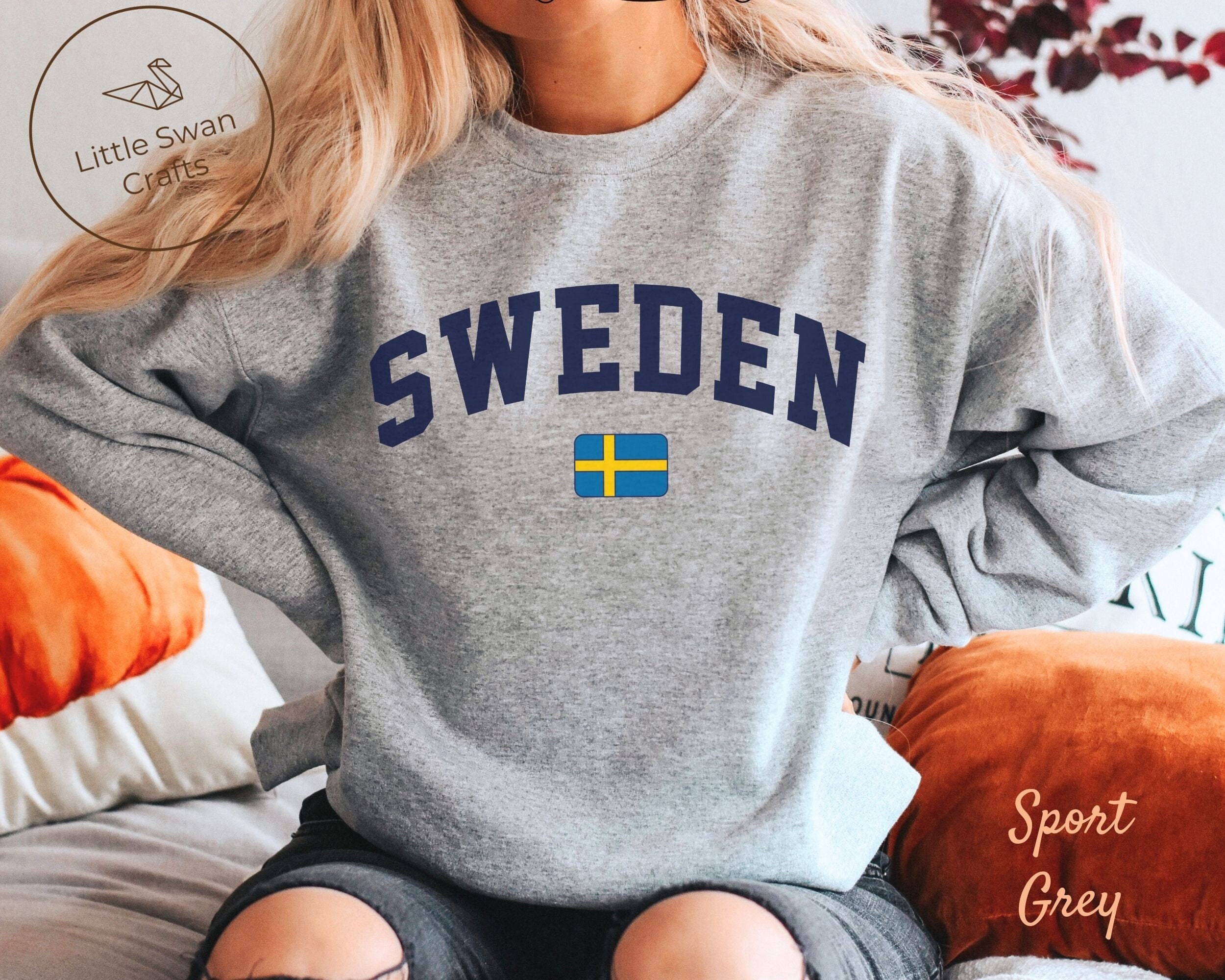 Sweden Sweatshirt, Swedish Flag Crewneck Pullover, Unisex