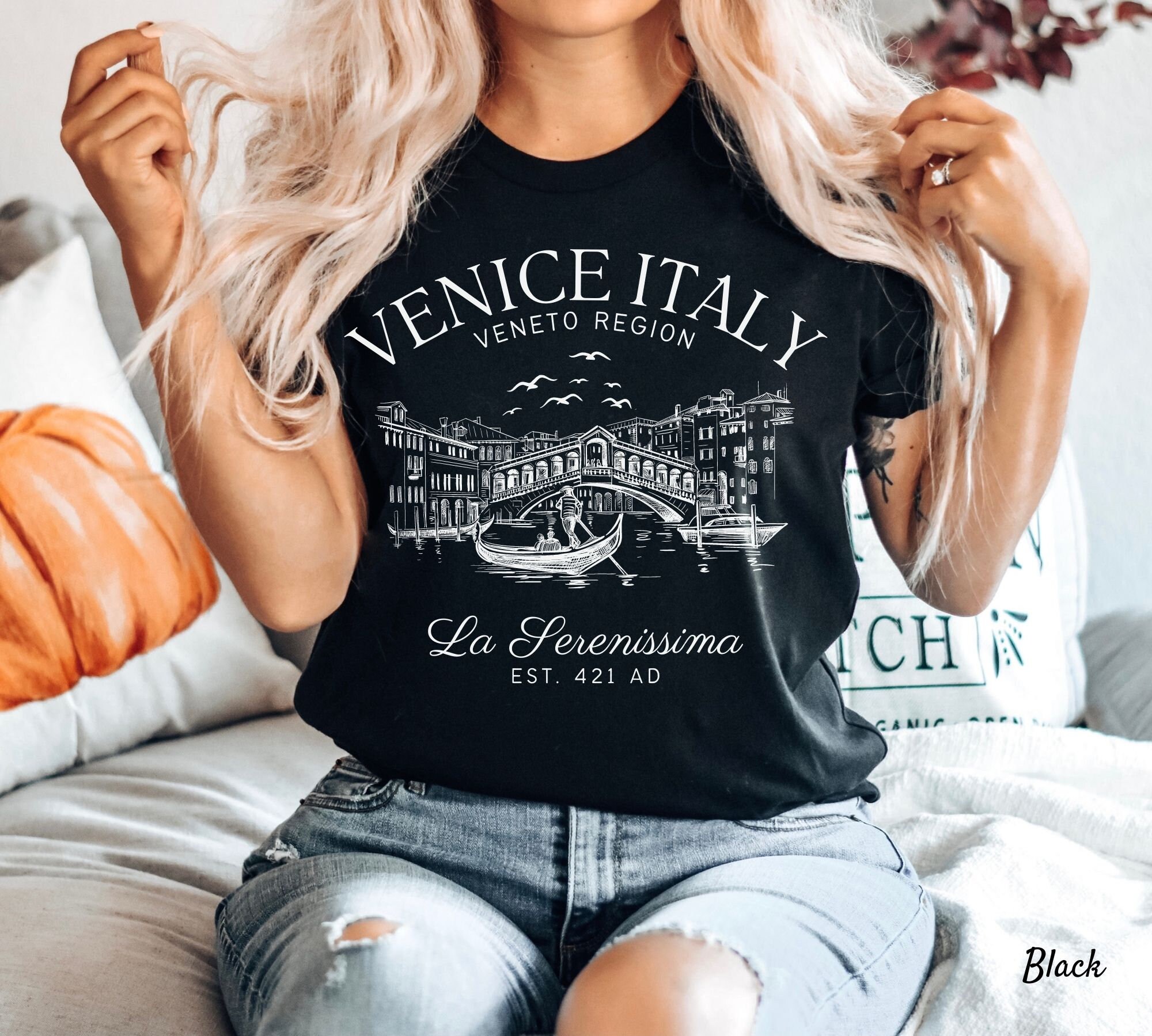 Venice Italy Shirt, Venezia Gondola T-shirt, Unisex - Etsy