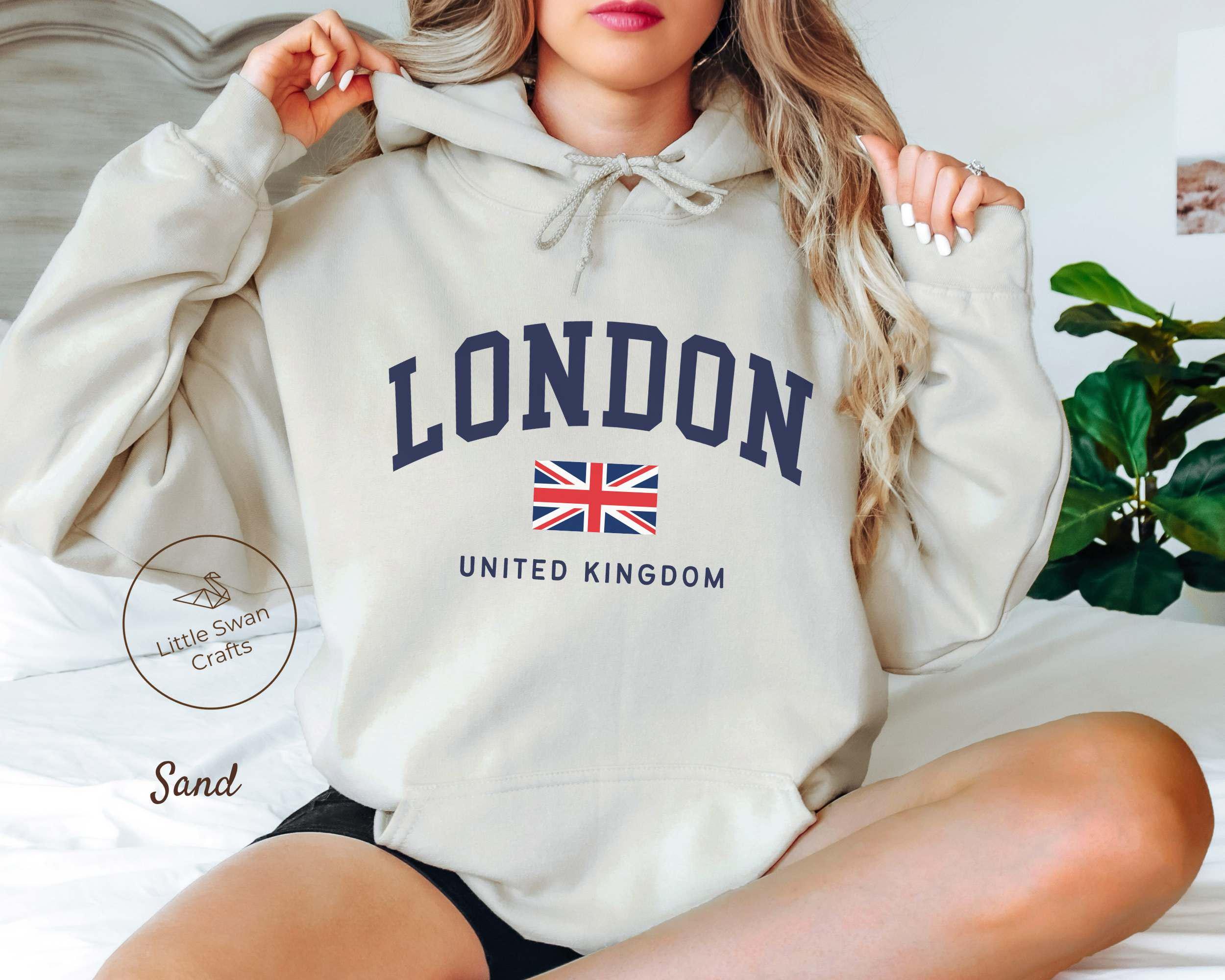 Felpa con cappuccio Londra, felpa Londra Capitale del Regno Unito, pullover Londra Inghilterra S-5XL unisex - Italia