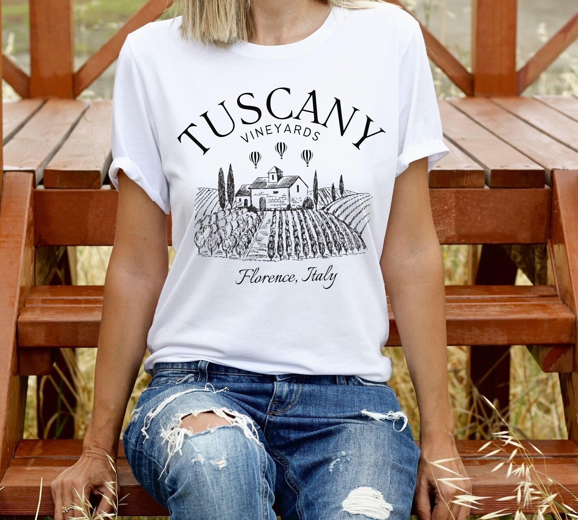 and Unisex Comfortable Vineyards - Soft Shirt, Tuscany T Shirt Italy Etsy Toscana