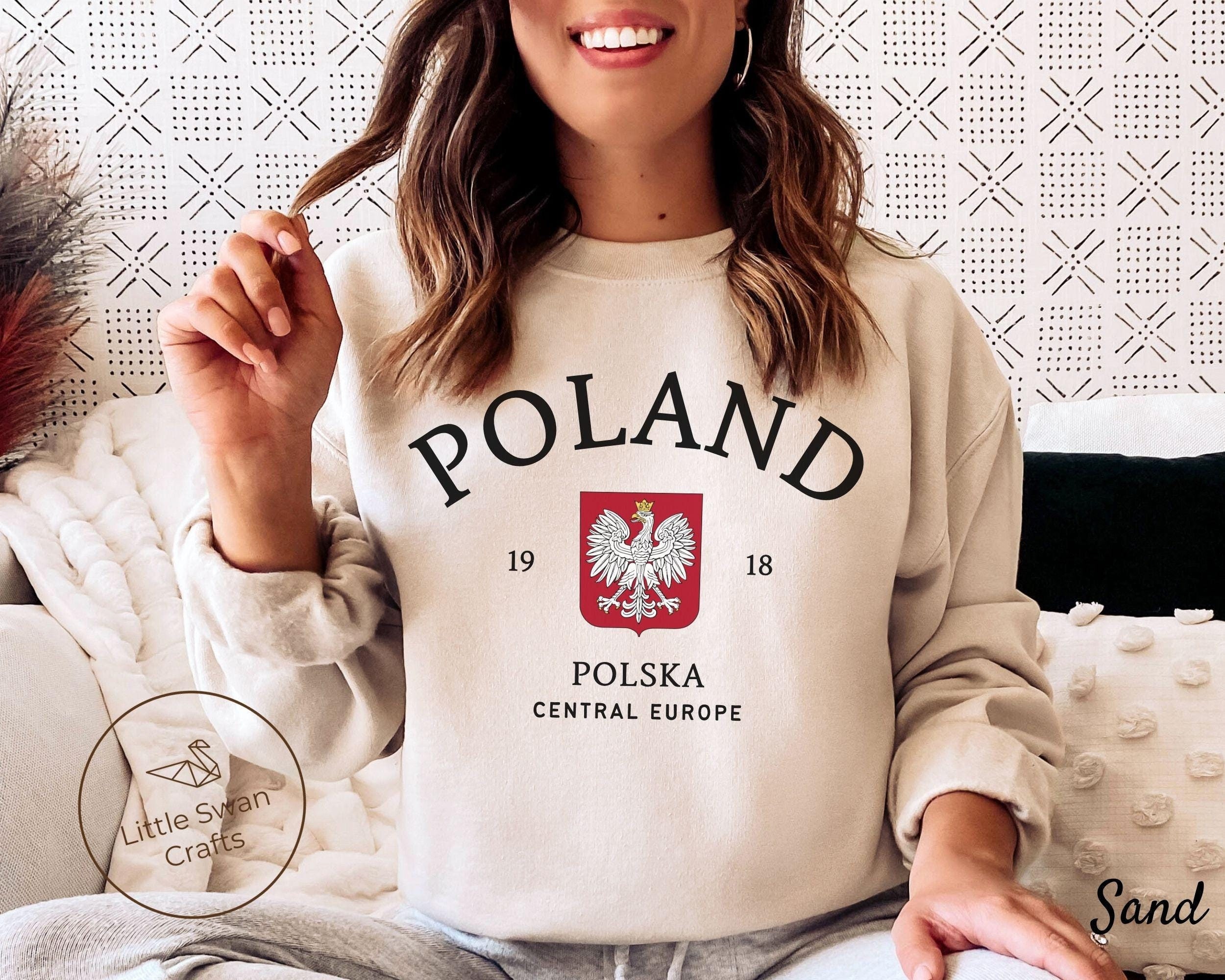 Poland Sweatshirt, Polish Crewneck Pullover, Unisex