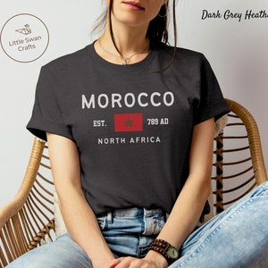 Morocco Shirt, Moroccan Flag T-shirt, Unisex - Etsy