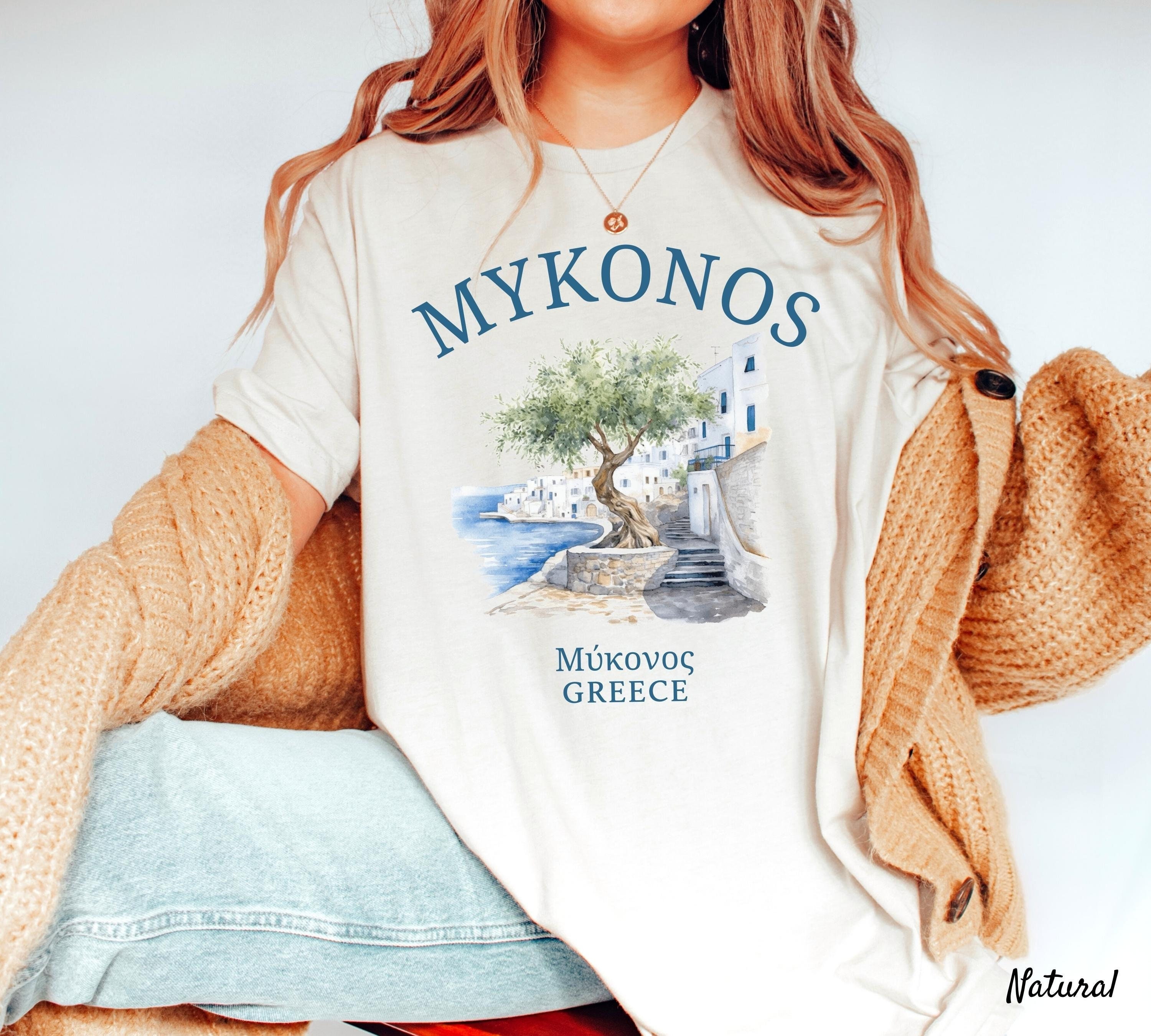 Camisa Mykonos camiseta de la isla griega ropa de Grecia