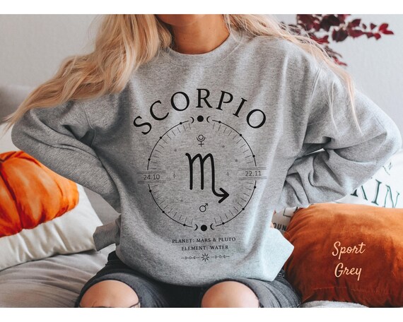Scorpio Sweatshirt Zodiac Sign Facts Sweater Astrology November