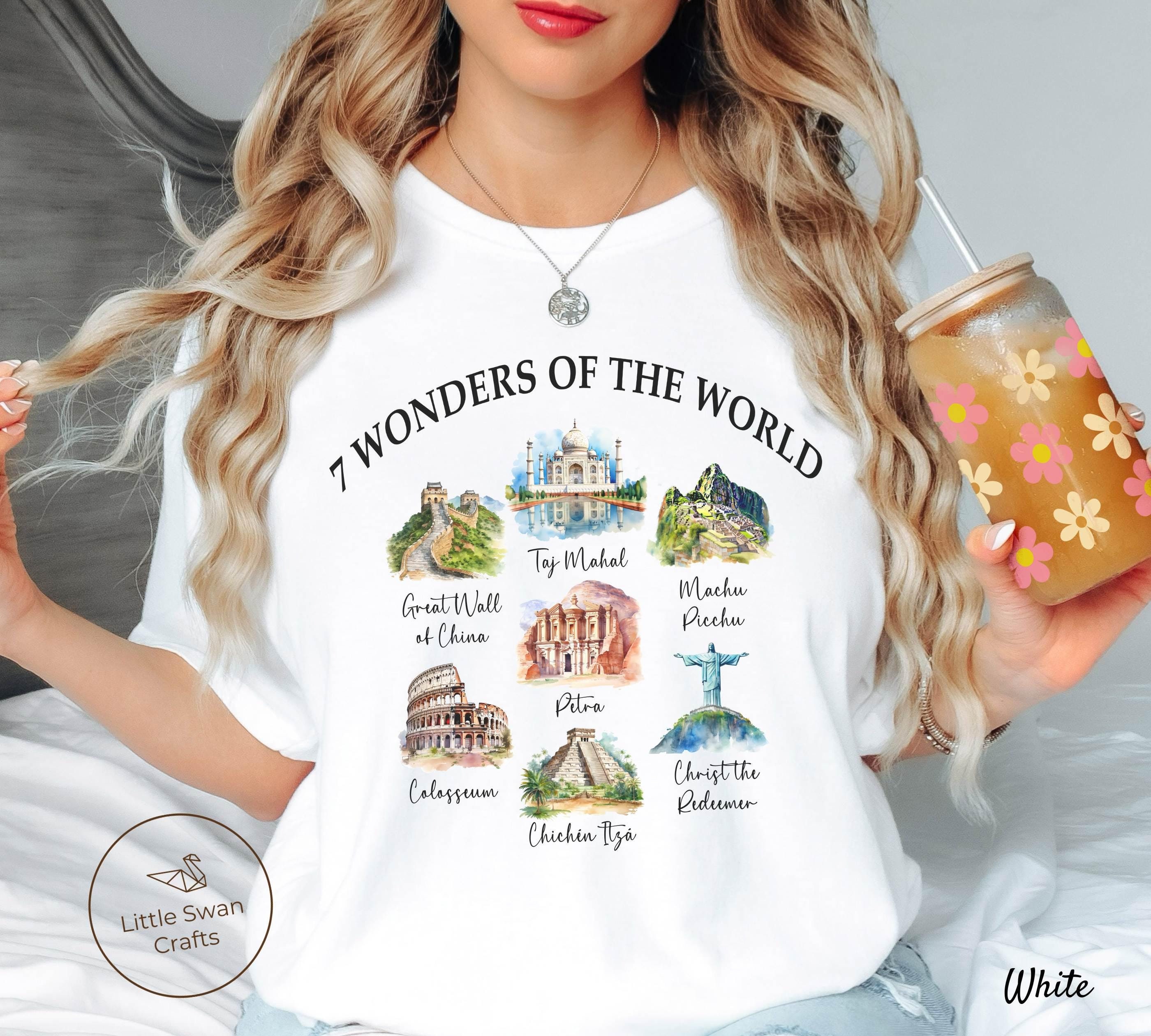New 7 Wonders of the World Shirt, Travel T-shirt, Unisex - Etsy