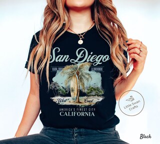 ADRO T-Shirt Uomo Con Stampa Summer Adventures California – Cotone Morbido, Vestibilità Regolare