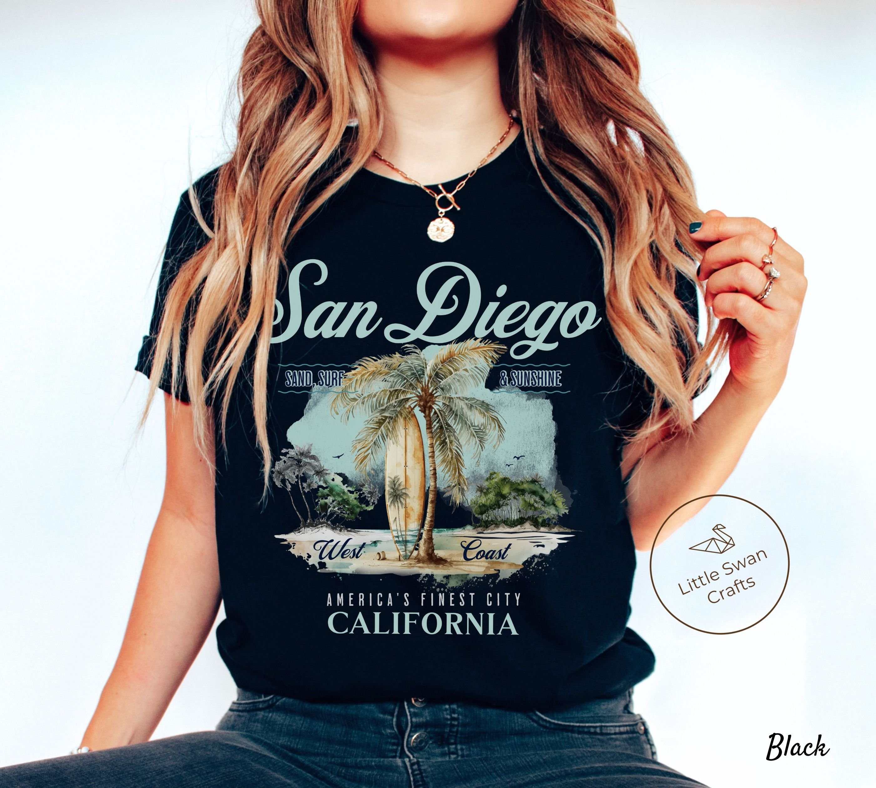 San Diego Shirt, California Surfing Beach T-shirt, Unisex - Etsy