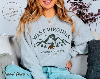 ★送料・関税込★WV PROJECT★Hates Sweat Collar Sweatshirt★ West Virginia Sweatshirt, Volunteer State Crewneck Pullover