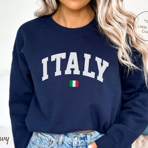 Italy Sweatshirt, Italian Flag Crewneck Pullover, Unisex