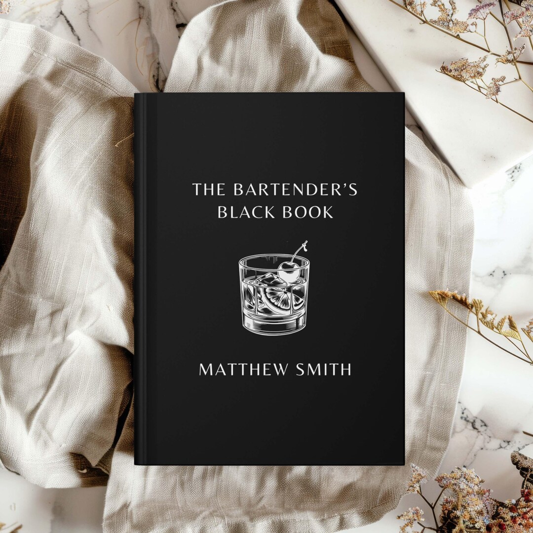 Bartender Notebook Custom Cocktail Recipe Notebook, Bartender's Black Book, Personalized ...