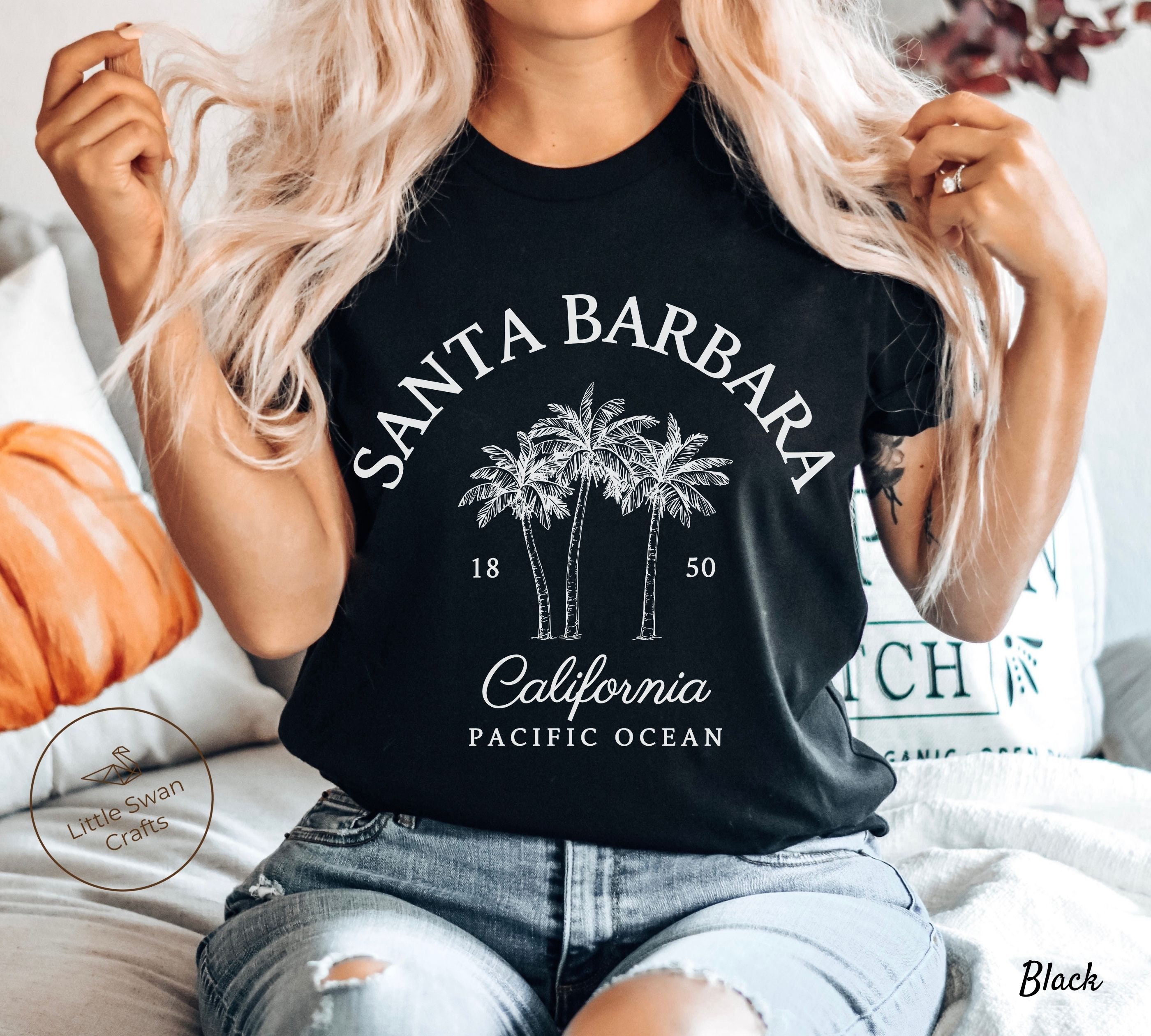 Cityone Maglietta Donna 'Santa Barbara' – 100% Cotone, Estate, Spiaggia, Vestibilità Comoda