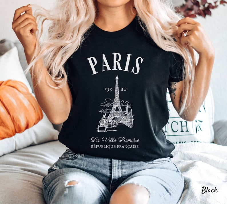 Paris Shirt France Eiffel Tower Clothes French Gifts Soft - Etsy
