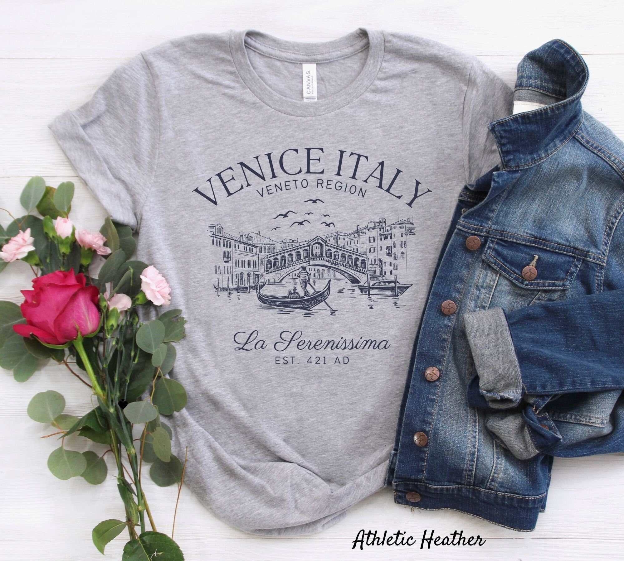 Venice Italy Shirt, Venezia Gondola T-shirt, Unisex - Etsy