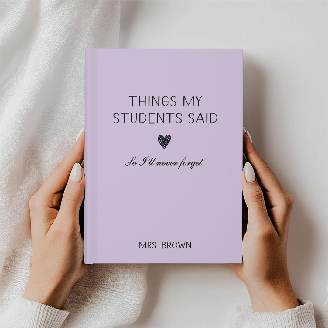 Teacher Journal, End of Year Appreciation, Personalized Thank You Gift ...