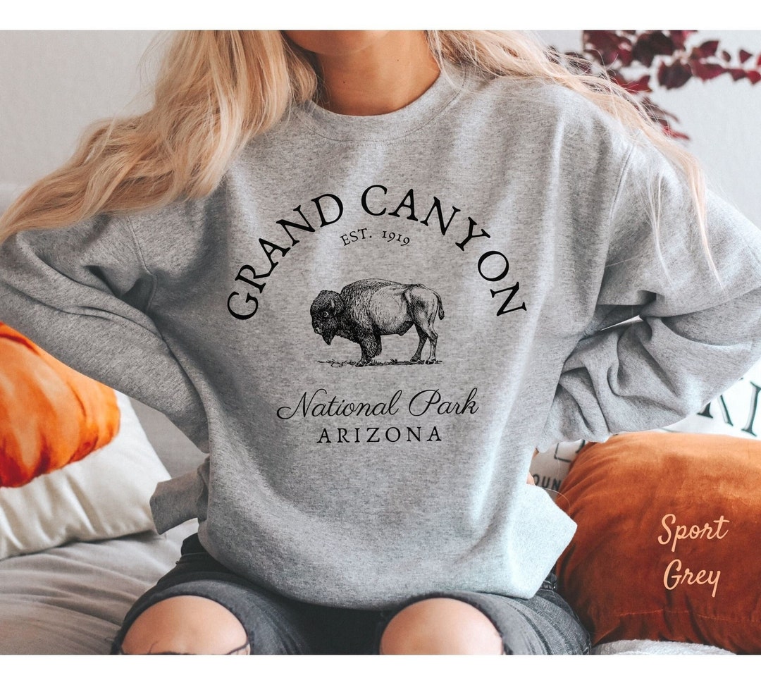 Sweat-shirt Grand Canyon Arizona Souvenir - Taille L - Bleu Avec Inscription - Uni