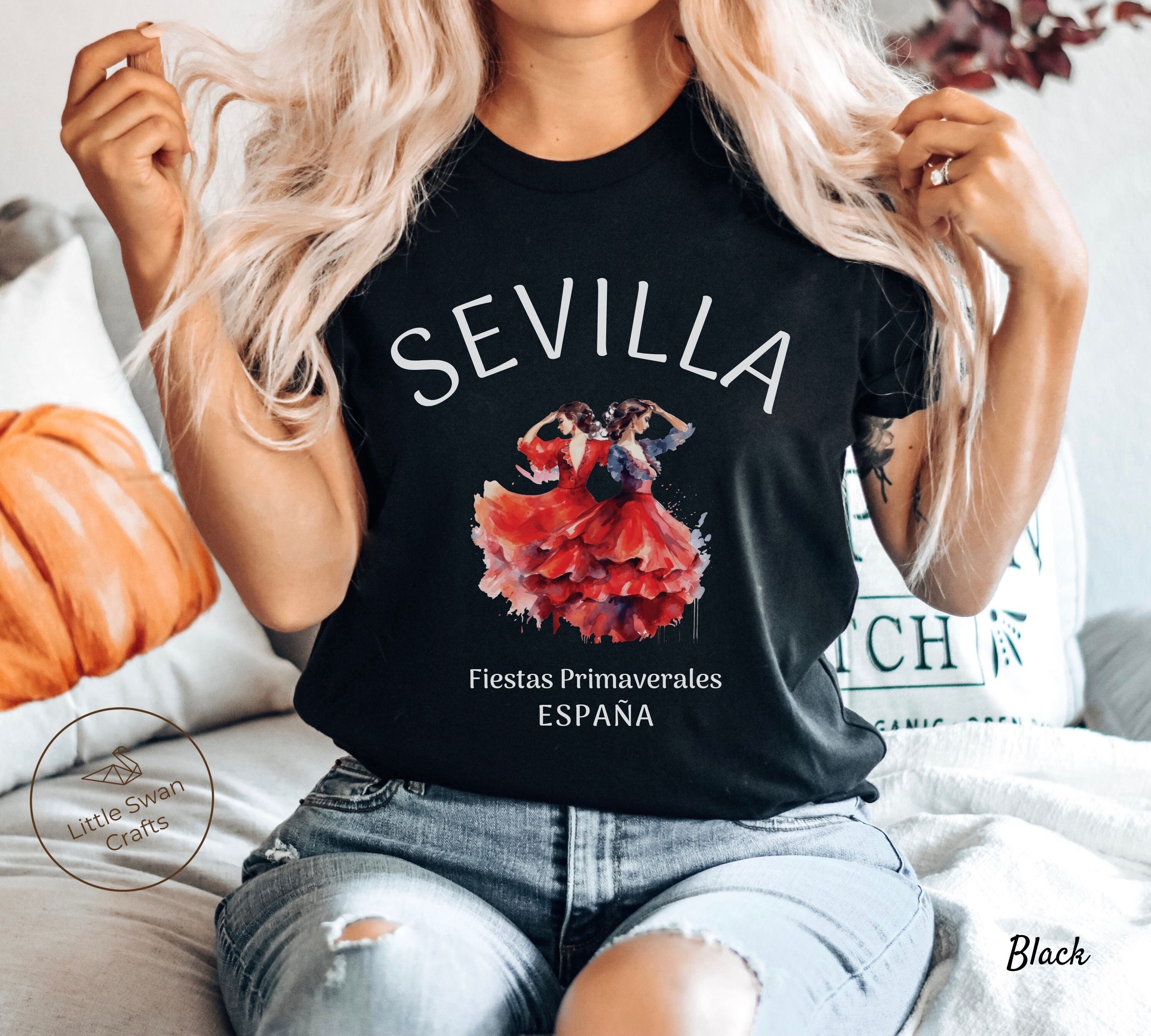 Camisa Flamenca Mujer Camisa Entallada Manga Corta Mujer