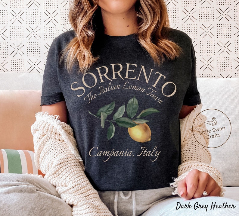 Sorrento Shirt, Italy Campania, Italian Lemons T-shirt Dark Grey Heather