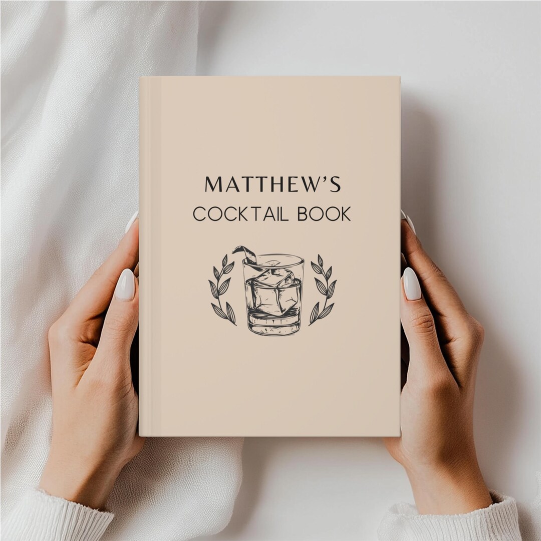 Bartender Notebook Cocktail Recipe Book, Custom Bartender's Notebook, Personalized Name ...