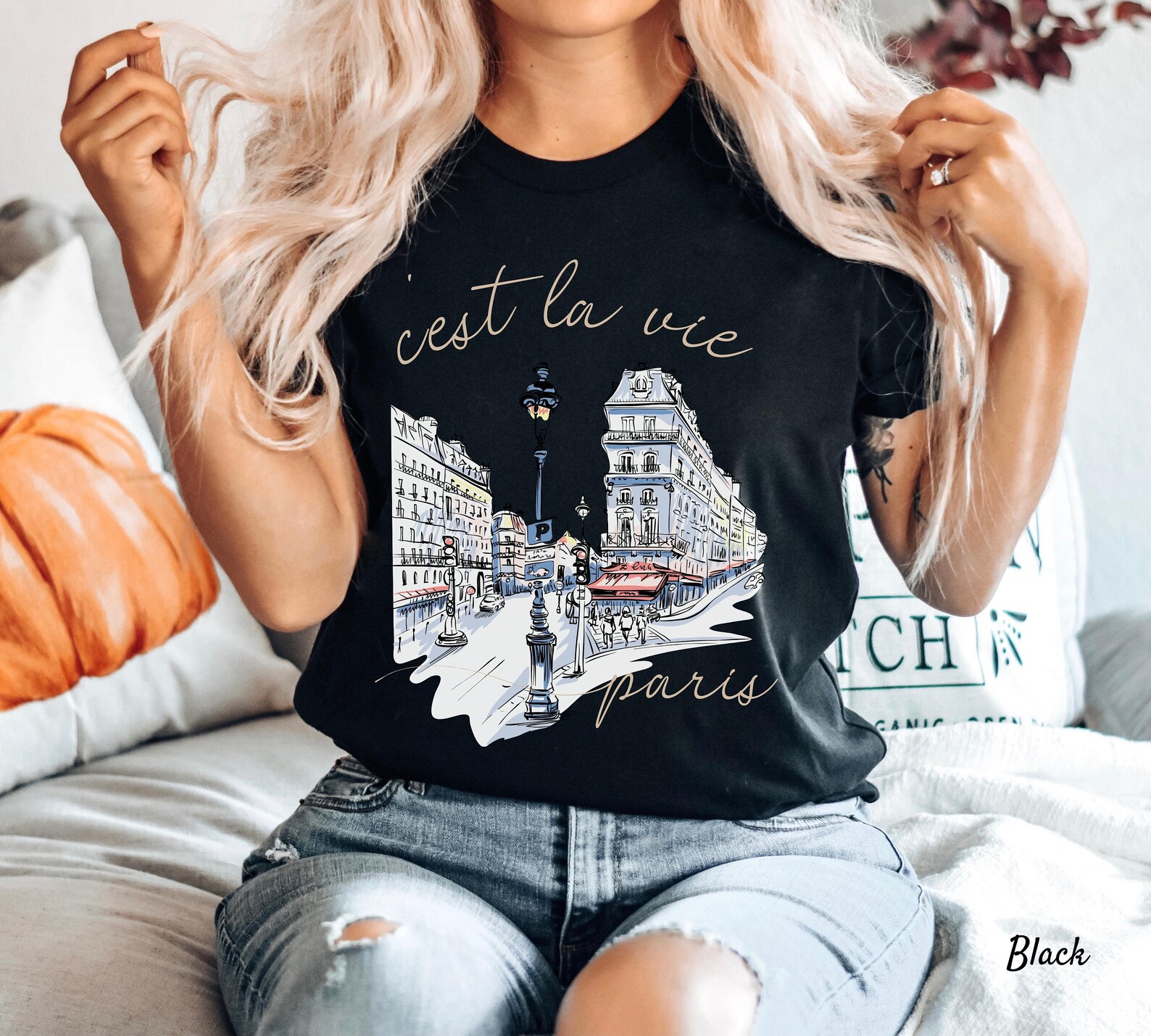 Paris Shirt C'est La Vie Clothes Soft and Comfortable Etsy