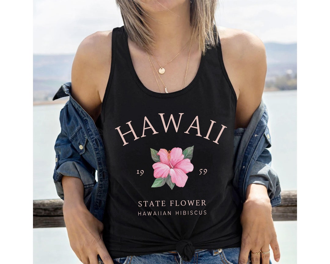 Hawaii Tank Top Hawaiian Women's Racerback Tank Tropical Etsy