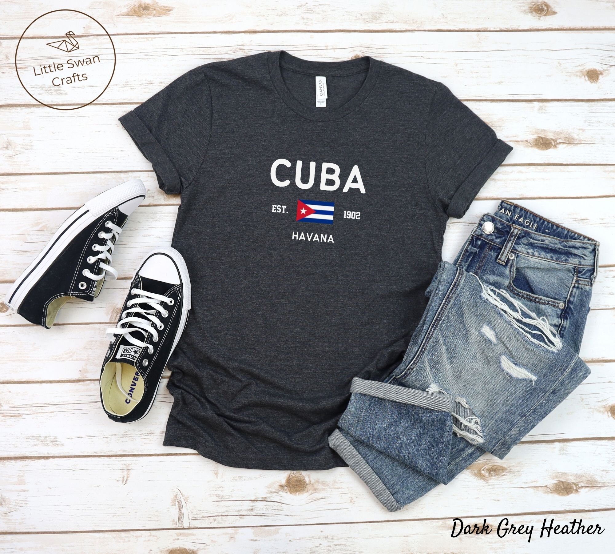 Cuba Shirt, Havana Cuba Flag Clothes, Unisex Soft and Comfortable