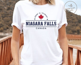 【新品】Hys × Niagara Print T-Shirt Niagara Falls Shirt - Retro Vintage Style Niagara Falls New