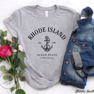 Rhode Island Shirt, Ocean State Little Rhody T-shirt, Unisex Athletic Heather