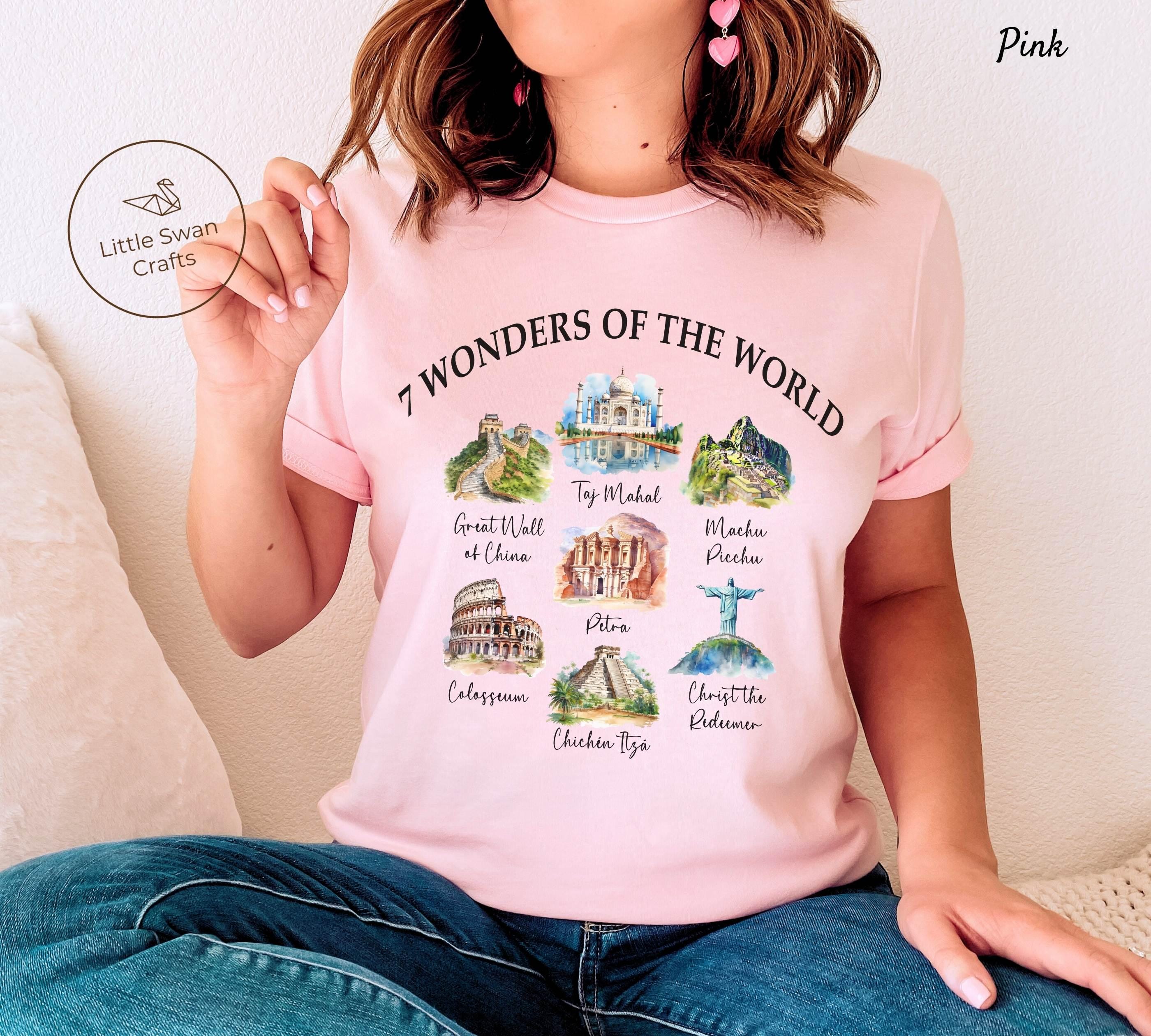 New 7 Wonders of the World Shirt, Travel T-shirt, Unisex - Etsy