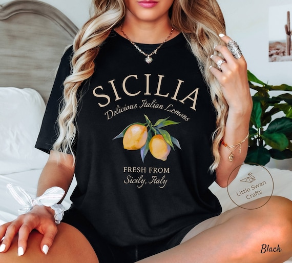 Sicily Shirt, Italy Sicilia Clothes, Italian Lemons T-shirt, Unisex