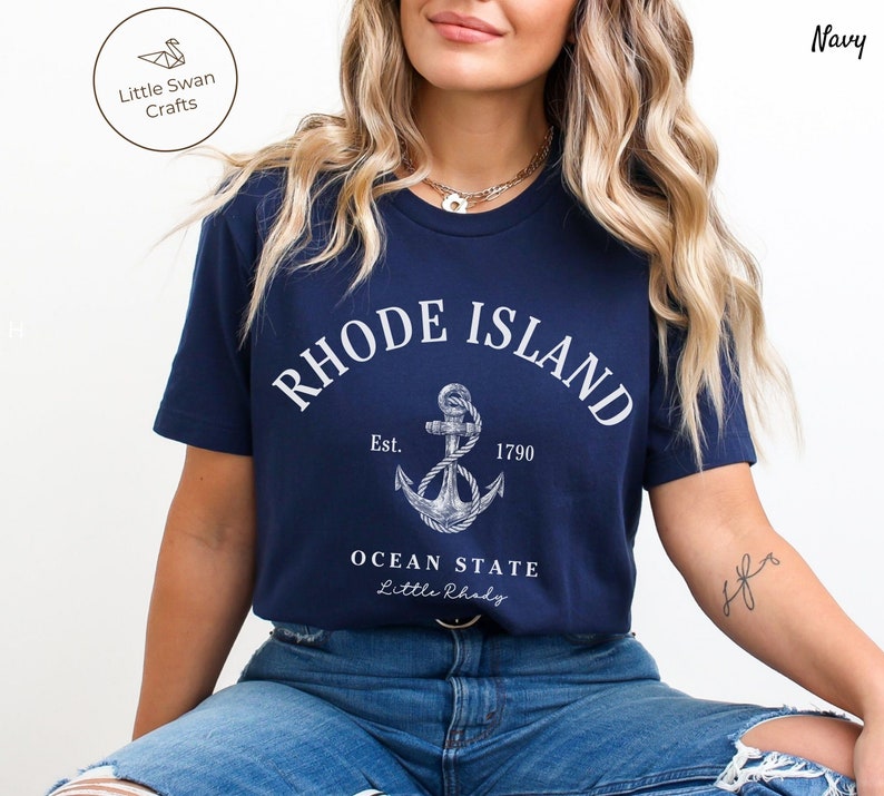 Rhode Island Shirt, Ocean State Little Rhody T-shirt, Unisex image 1