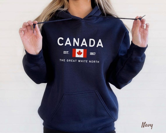 Canada Hoodie Canadian Flag Pullover Heavy Blend Hooded