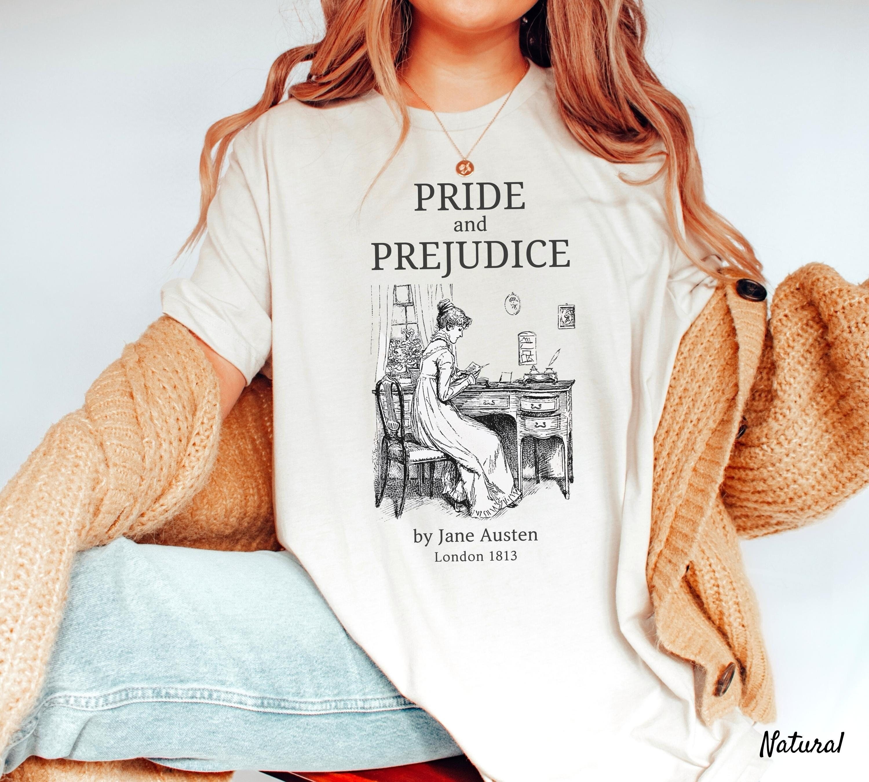 Long Sleeve [Out of Print] Jane Austen / Pride and Prejudice Fleece (Black Heather) (Womens) Pride and Prejudice Jane Austen T-Shirts and More Collection
