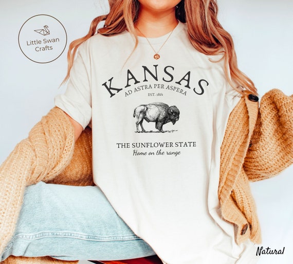 Kansas Shirt, Sunflower State Buffalo T-shirt, Unisex